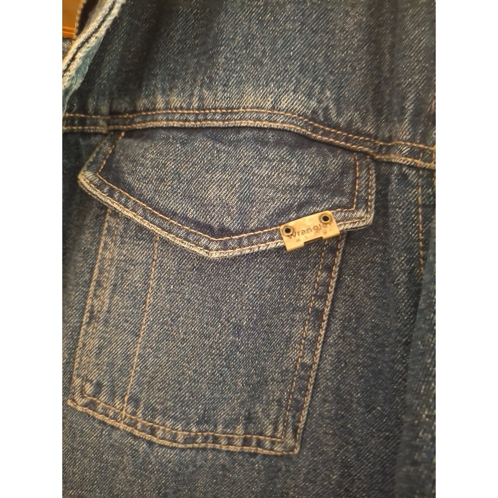Vintage Wrangler Hero Size X Large Heavy Mens Denim Chore Jacket Cowboy Coat Kc - Picture 10 of 16